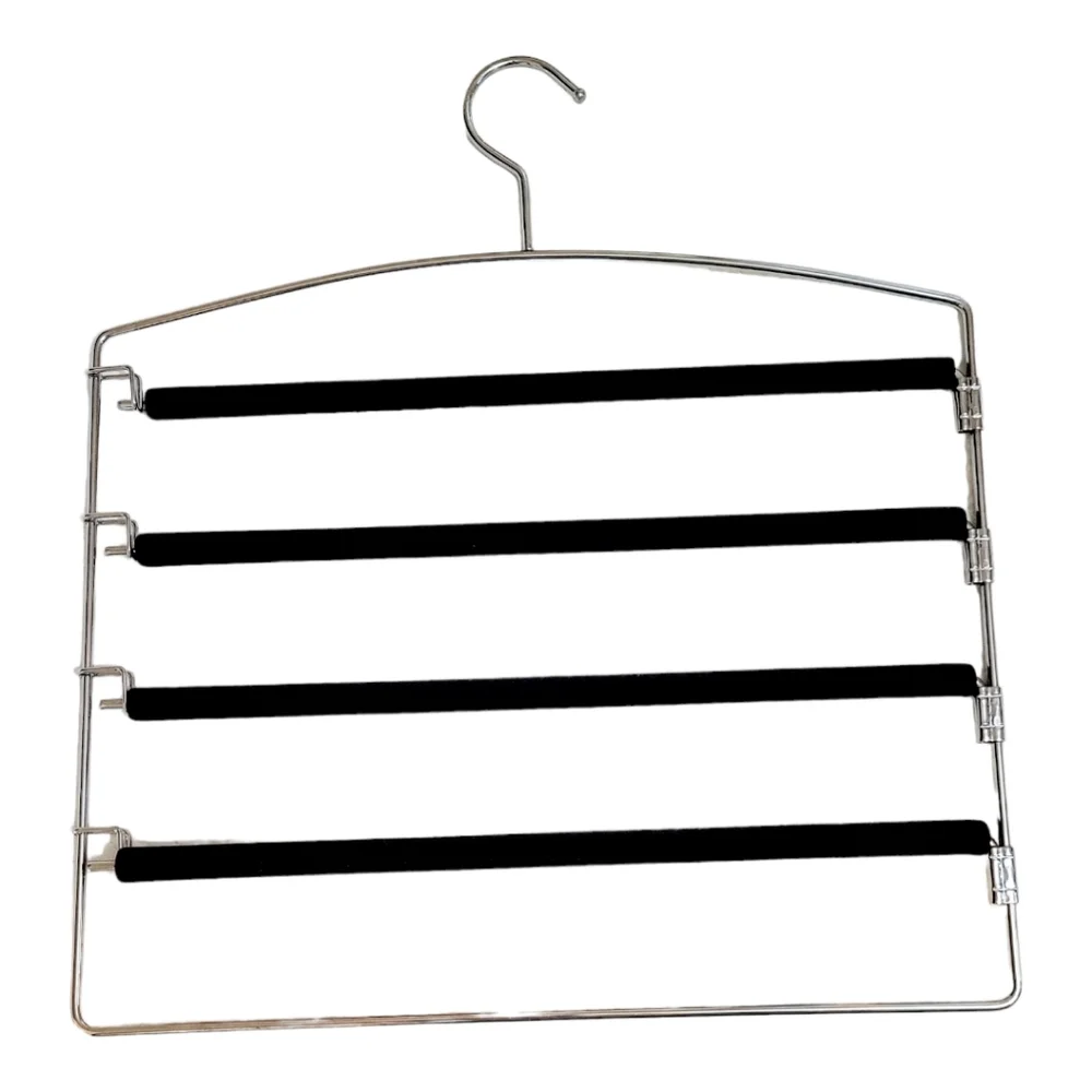 Space saving no wrinkle hangers for closet organization